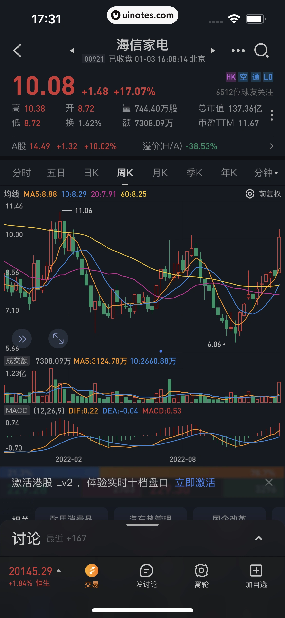 雪球 App 截图 315 - UI Notes