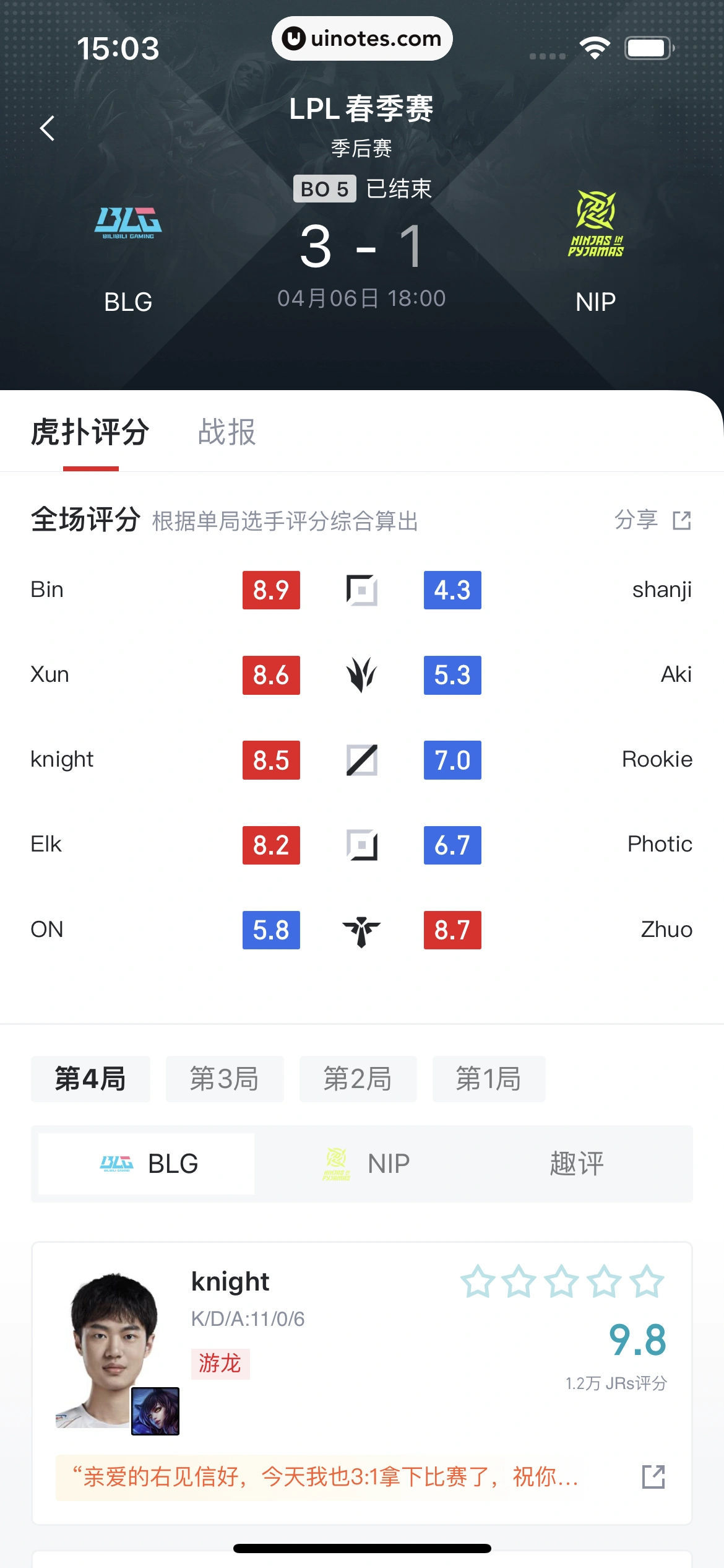 虎扑 App 截图 229 - UI Notes