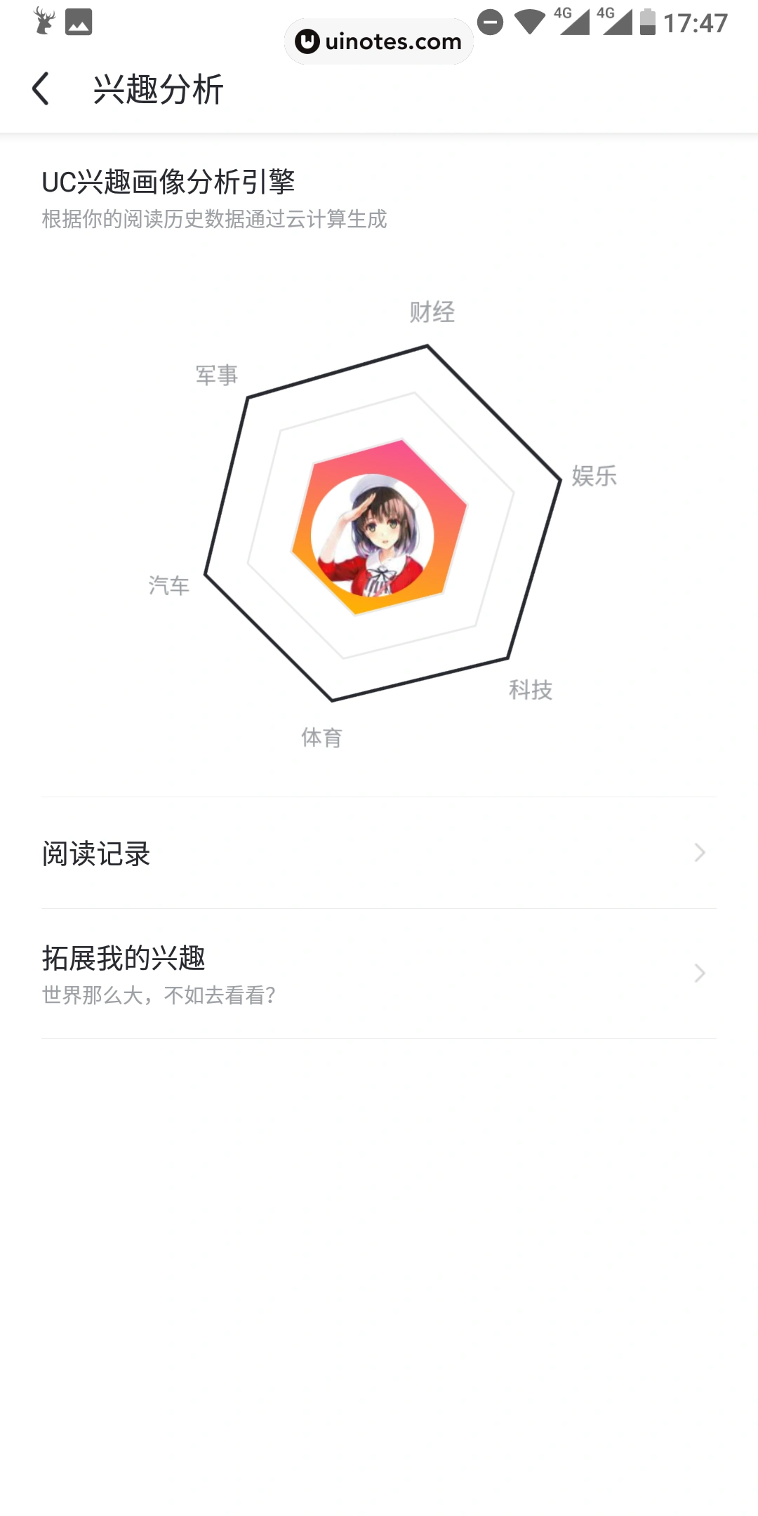 UC头条 App 截图 059 - UI Notes