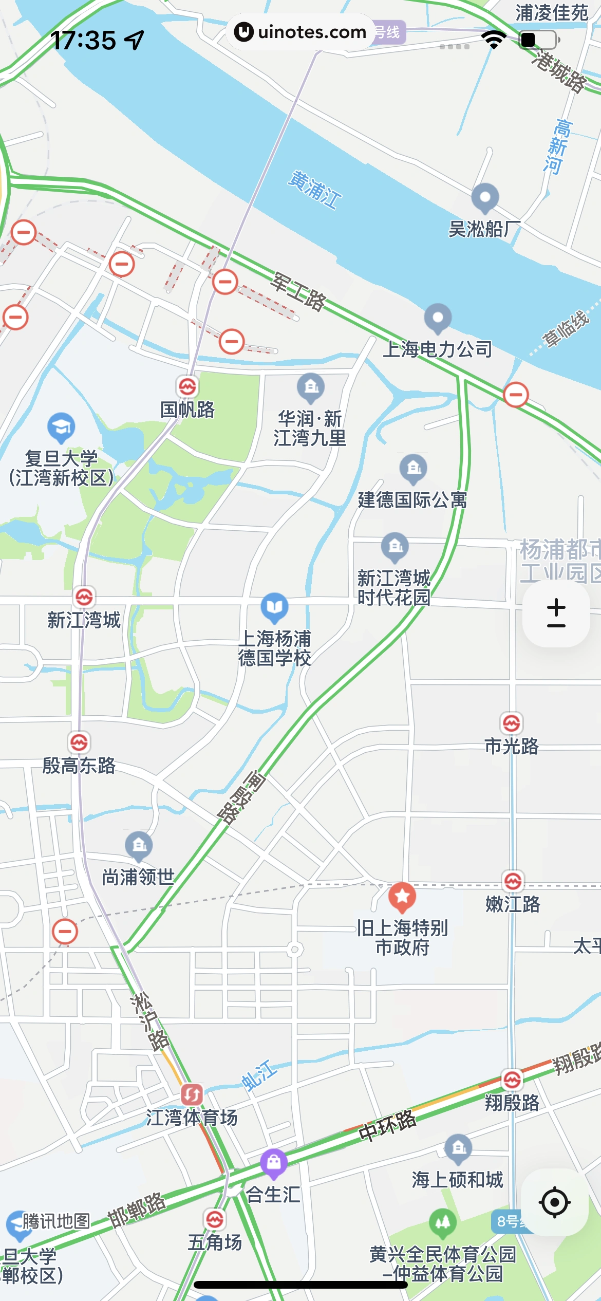 腾讯地图 App 截图 020 - UI Notes