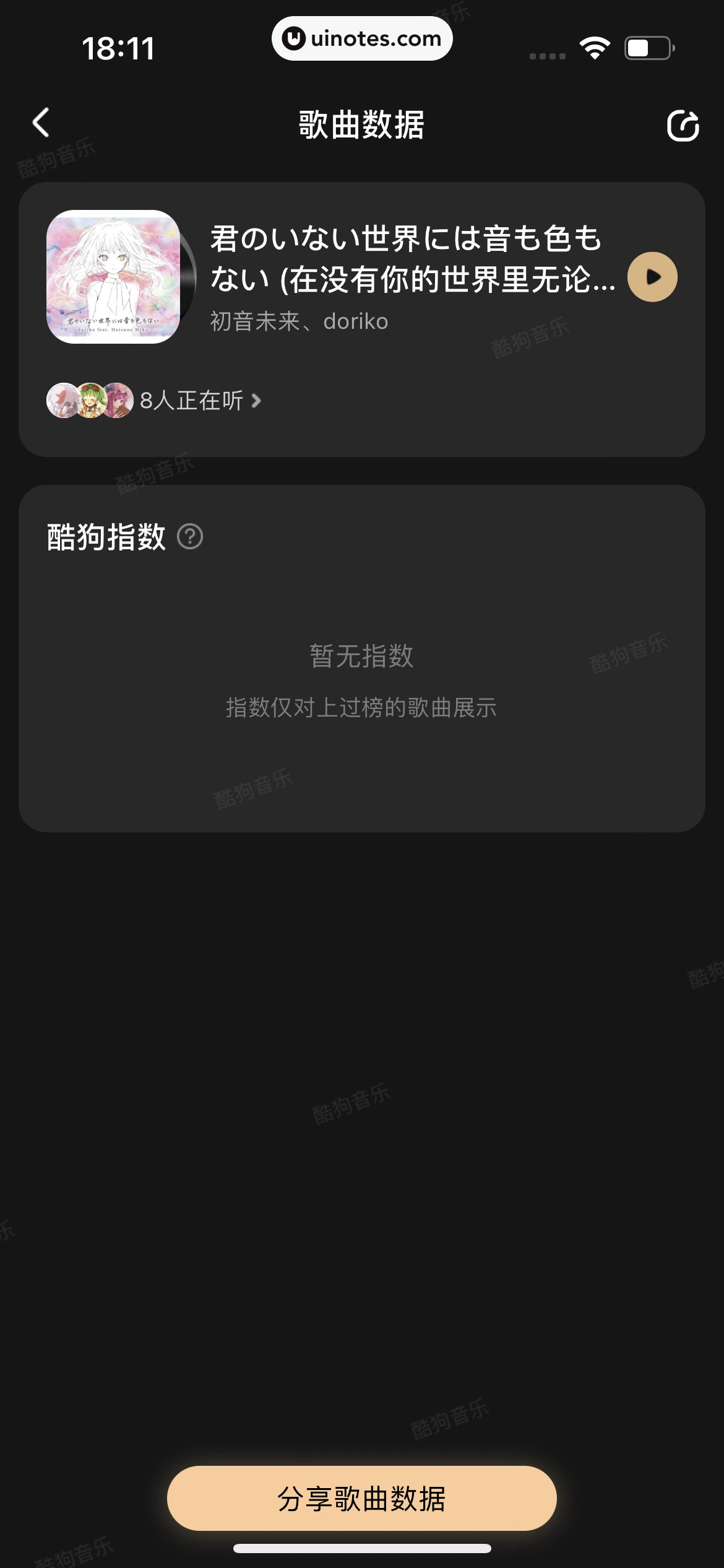 酷狗音乐 App 截图 284 - UI Notes