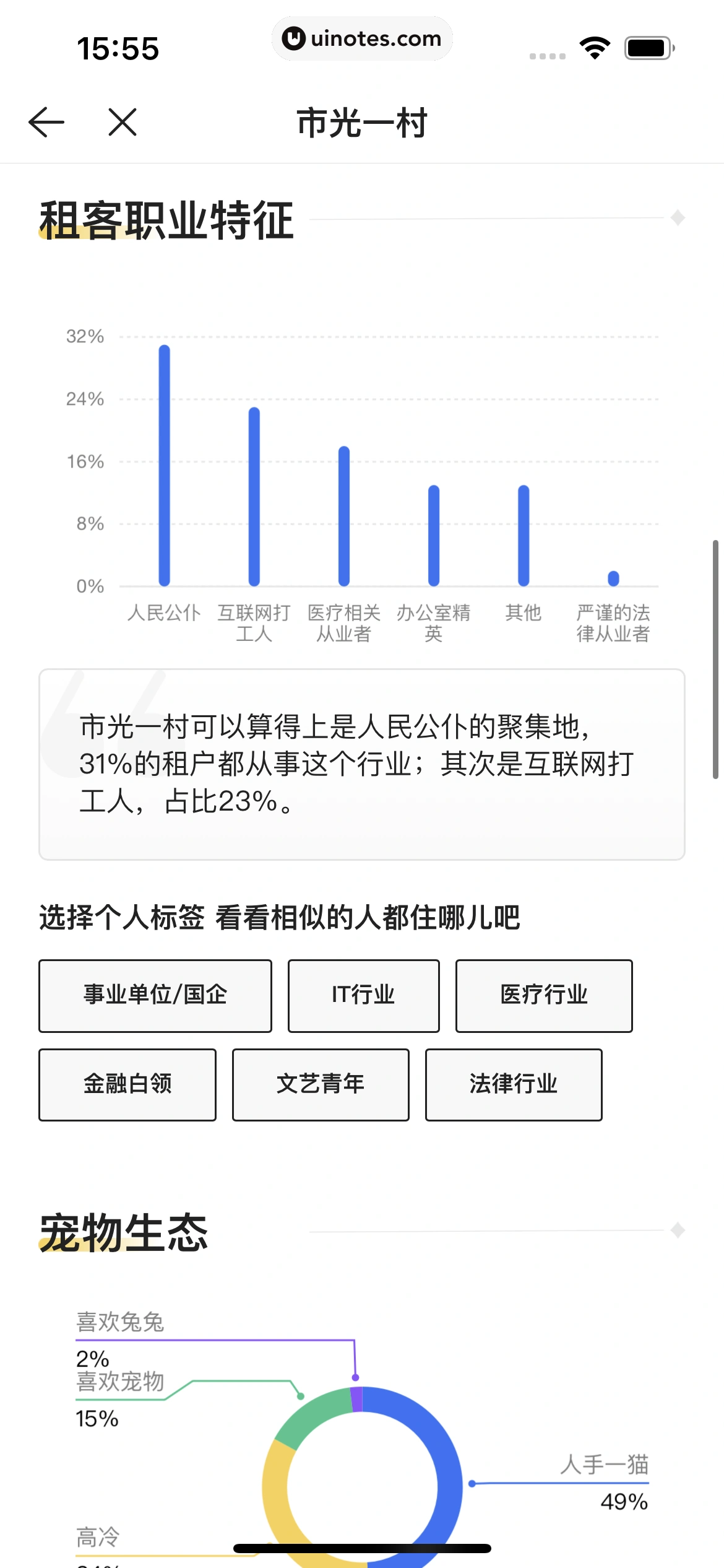 贝壳租房 App 截图 096 - UI Notes