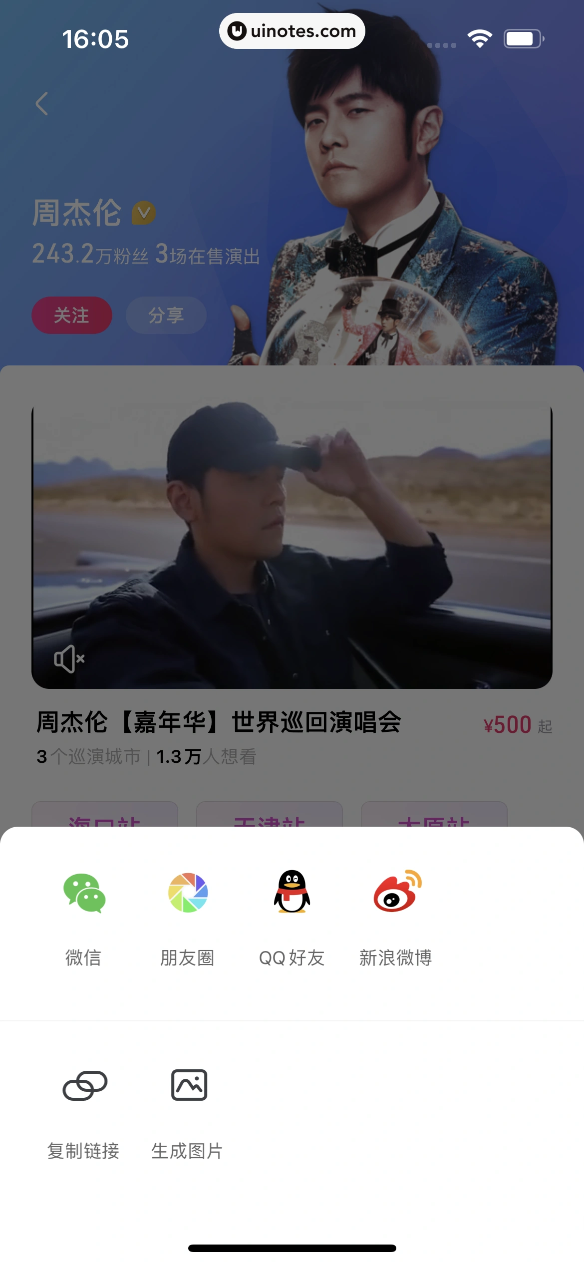大麦 App 截图 067 - UI Notes