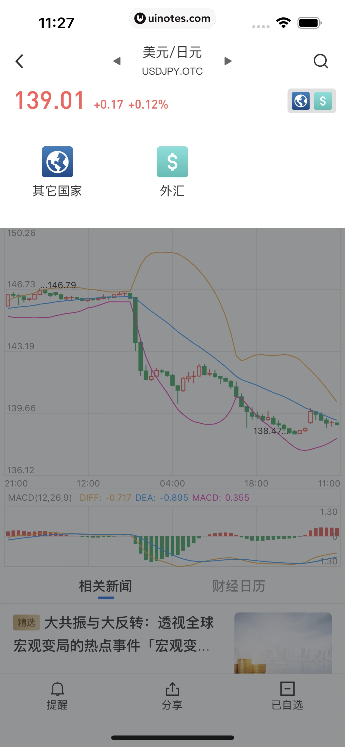 华尔街见闻 App 截图 126 - UI Notes
