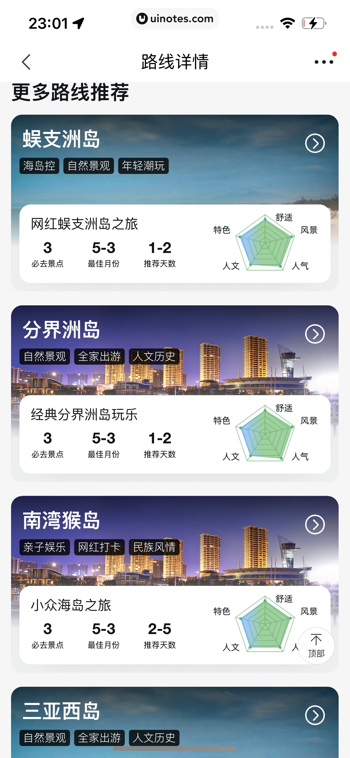 飞猪旅行 App 截图 701 - UI Notes