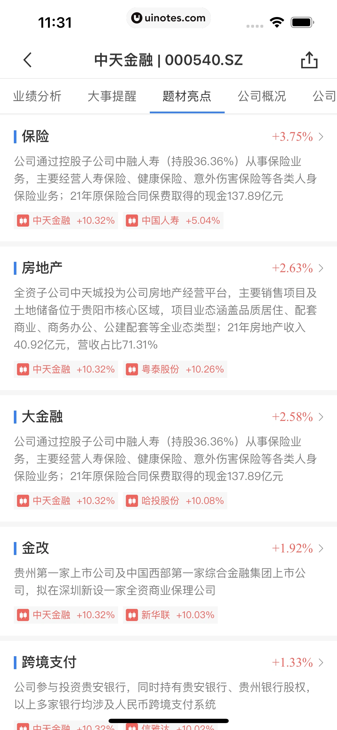 华尔街见闻 App 截图 165 - UI Notes