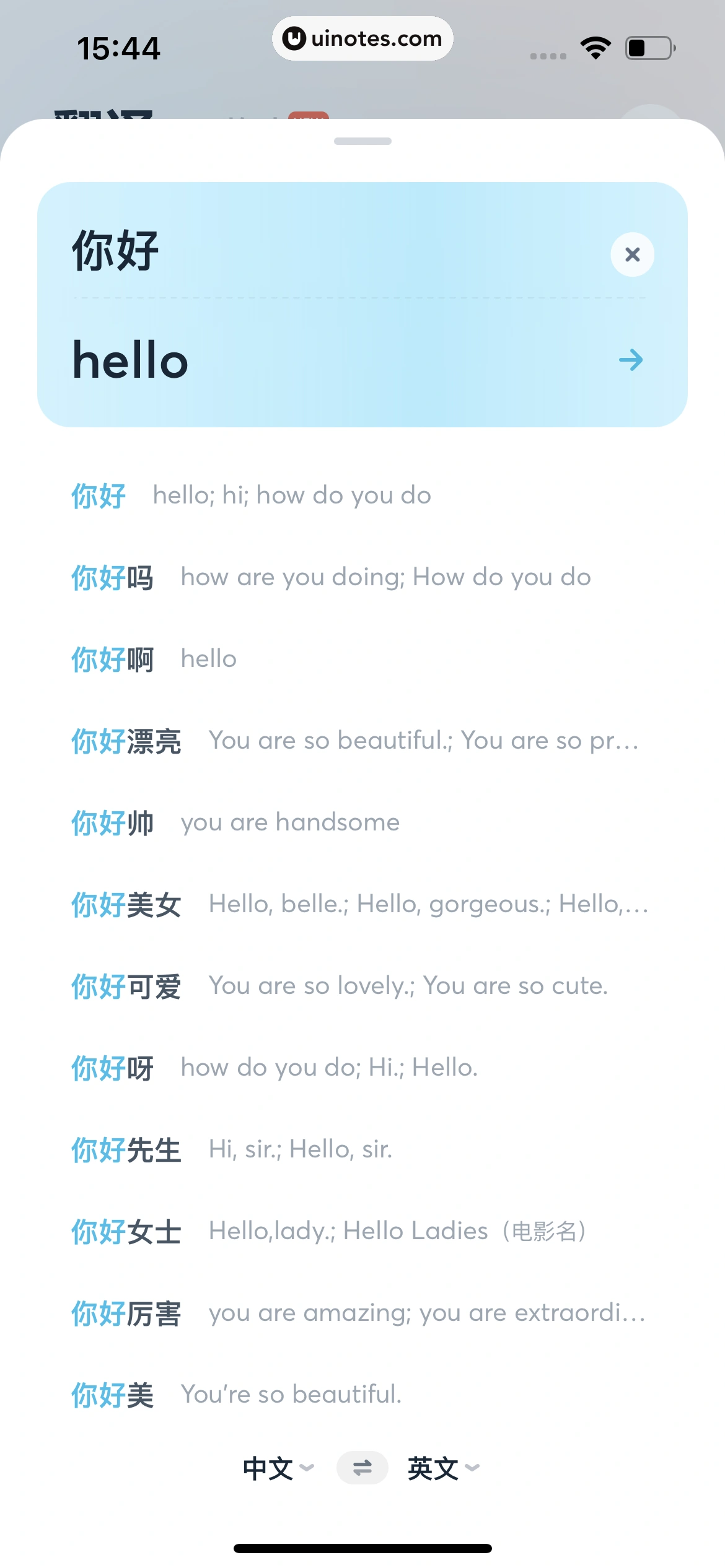 有道翻译官 App 截图 057 - UI Notes