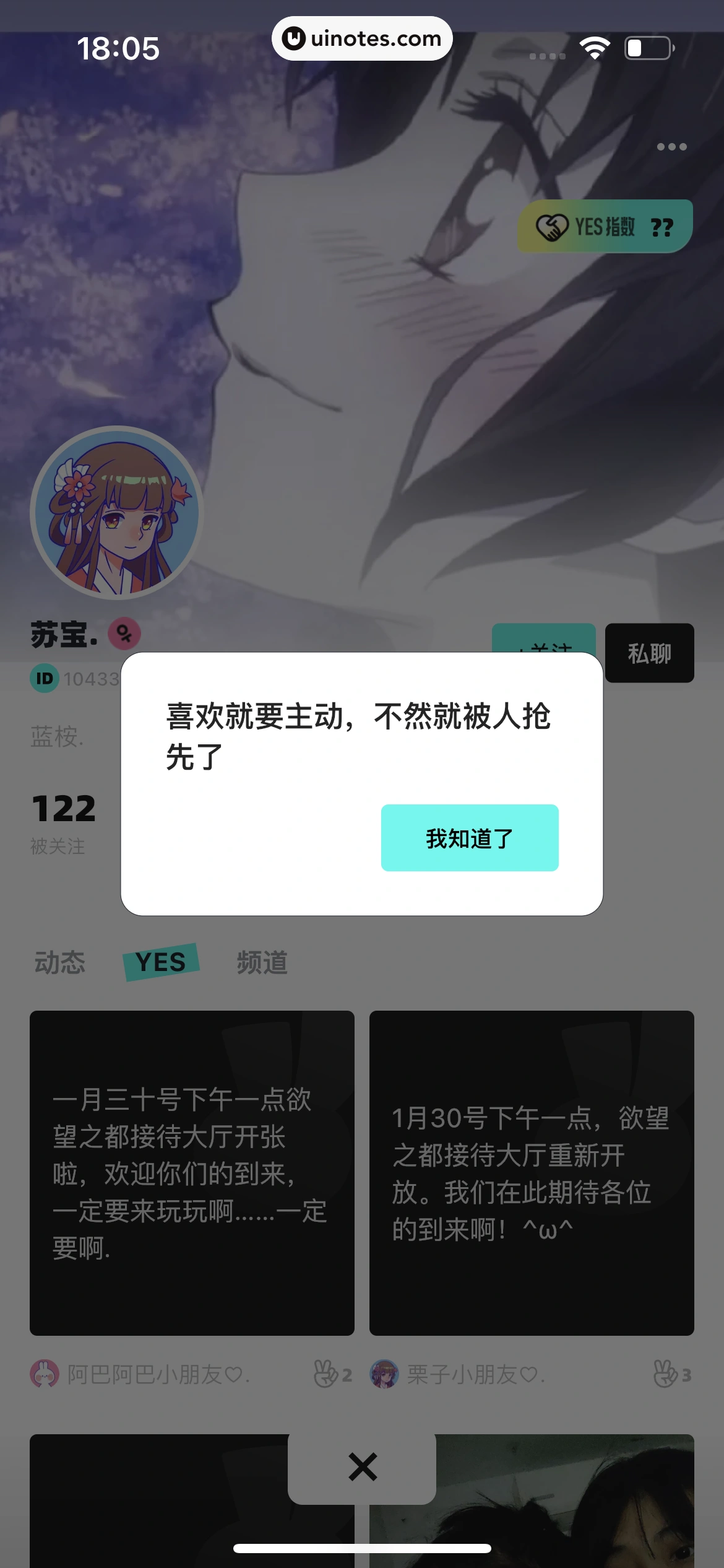 YES App 截图 030 - UI Notes