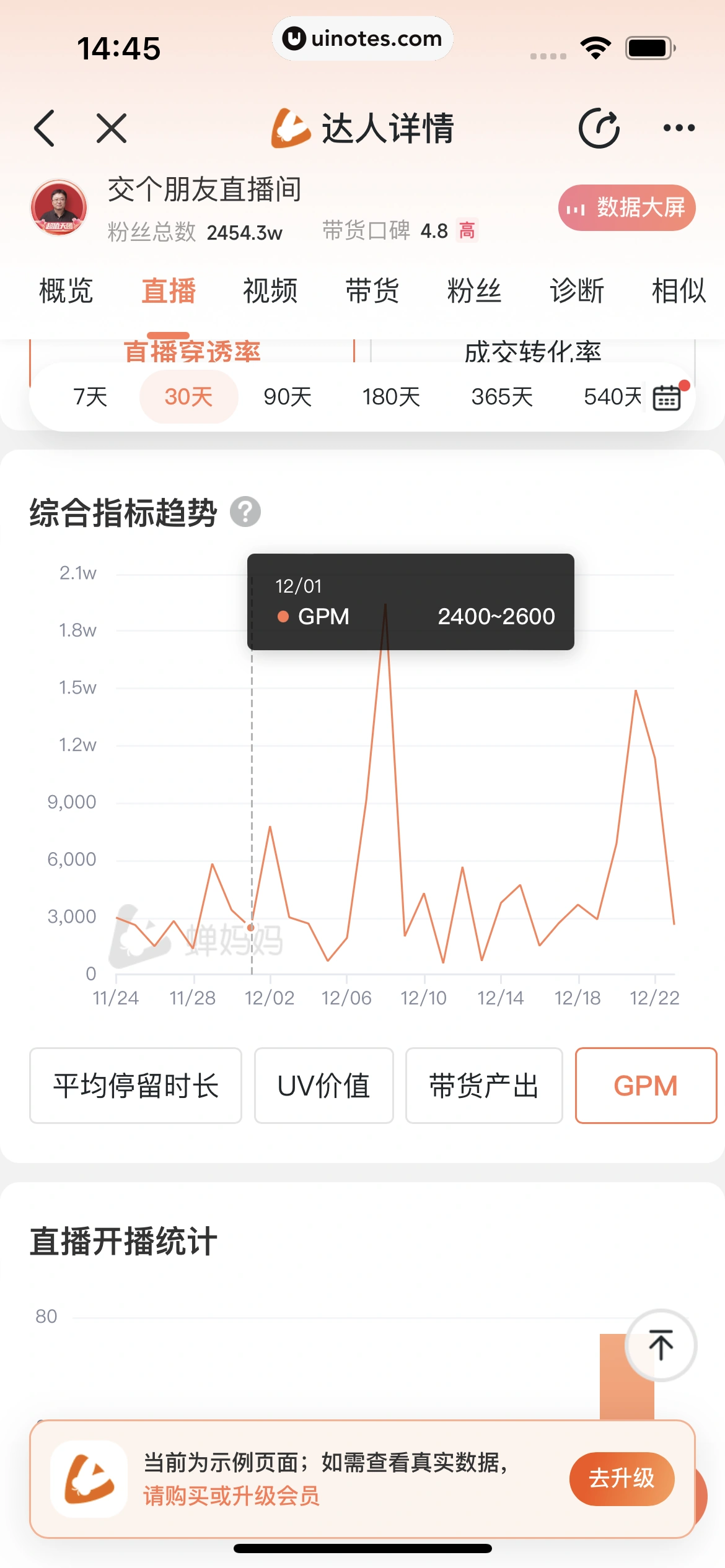 蝉妈妈 App 截图 177 - UI Notes