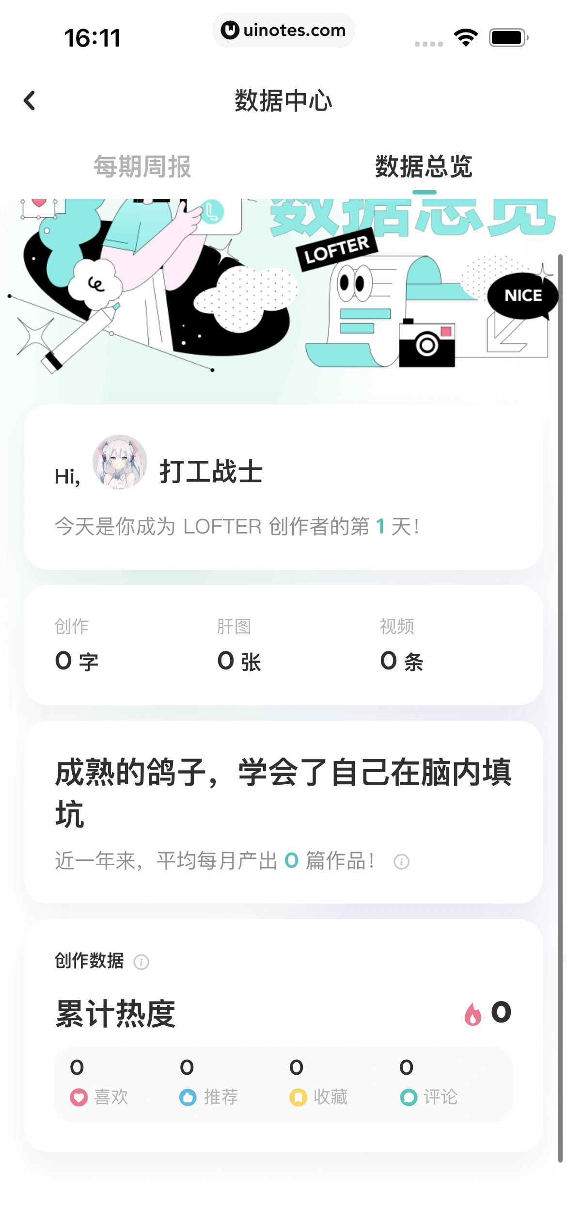 网易LOFTER App 截图 306 - UI Notes