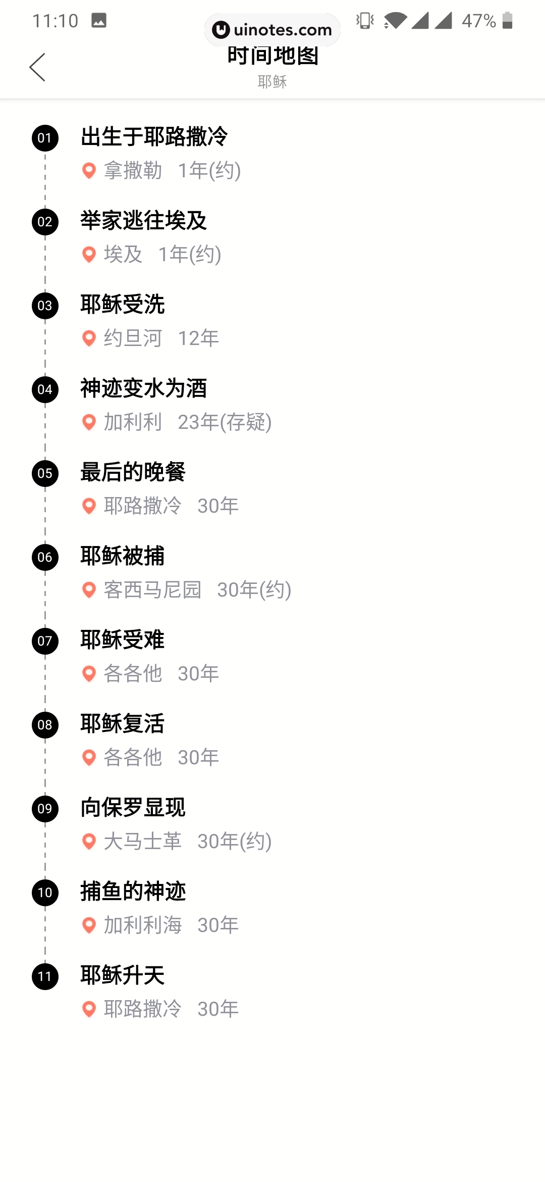 全历史 App 截图 032 - UI Notes