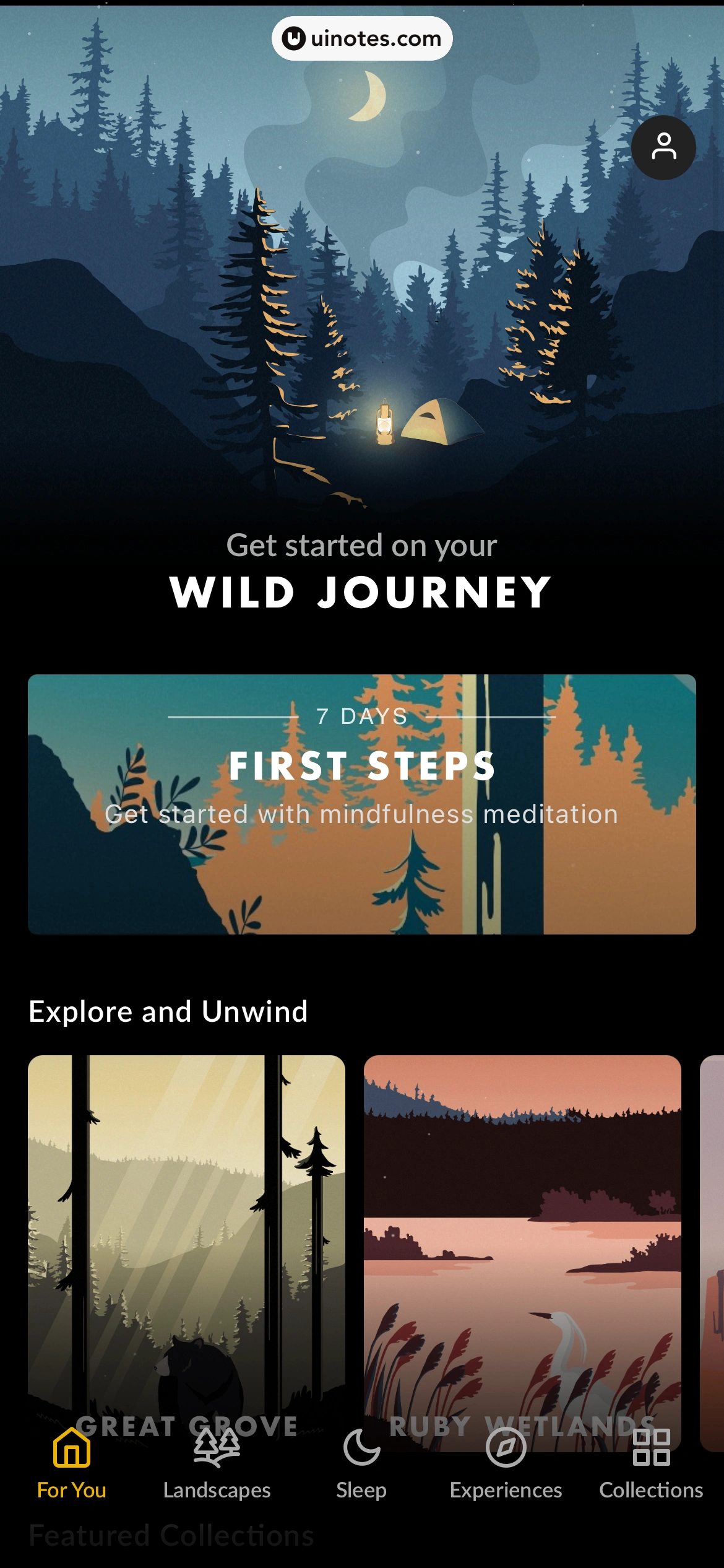 WildJourney App 截图 015 - UI Notes