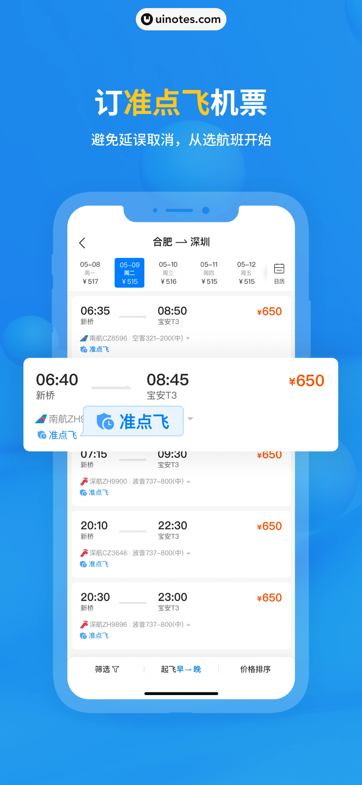 飞常准 App 截图 004 - UI Notes