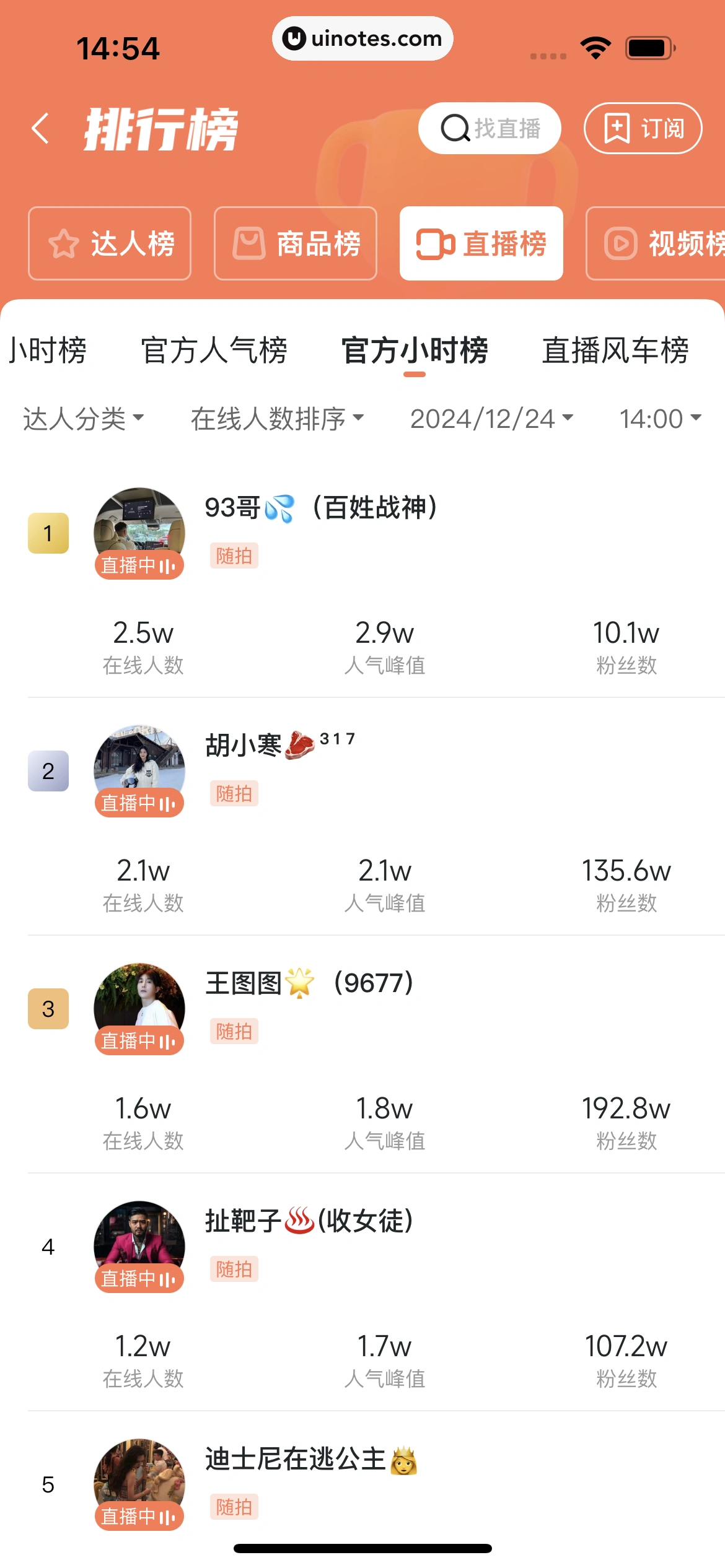 蝉妈妈 App 截图 270 - UI Notes