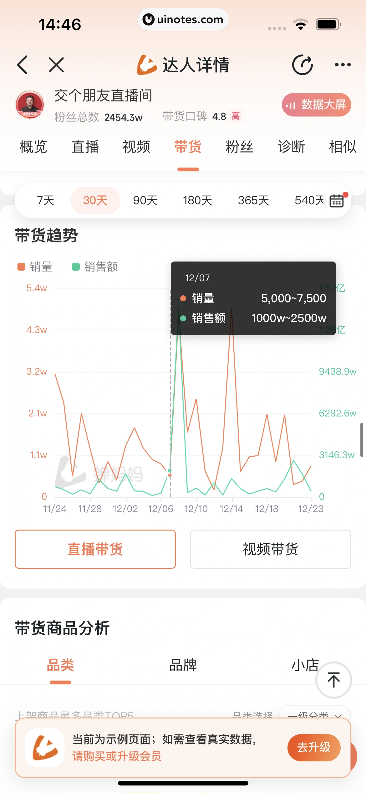 蝉妈妈 App 截图 188 - UI Notes