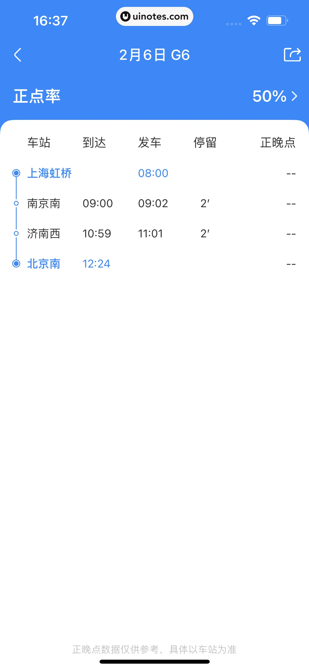 高铁管家 App 截图 152 - UI Notes