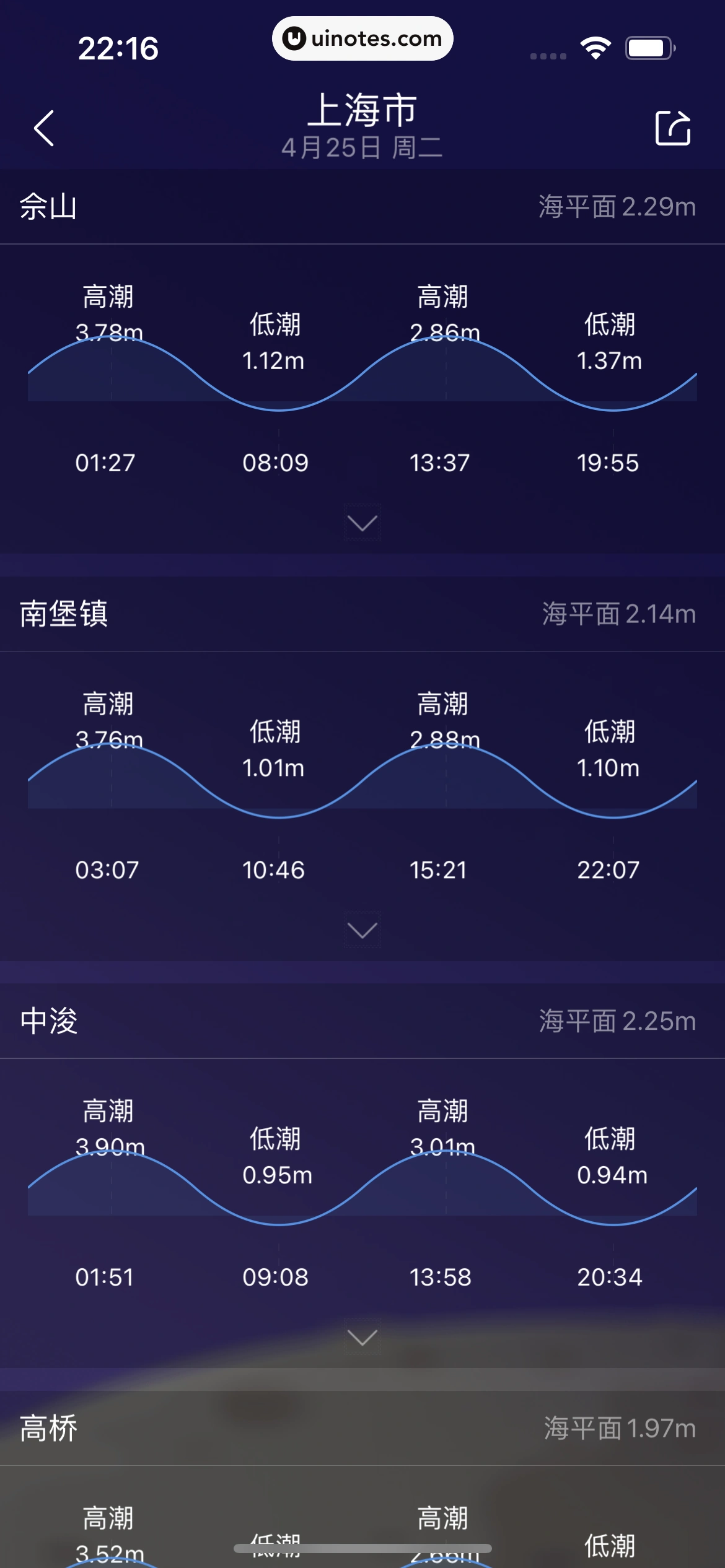 墨迹天气 App 截图 094 - UI Notes