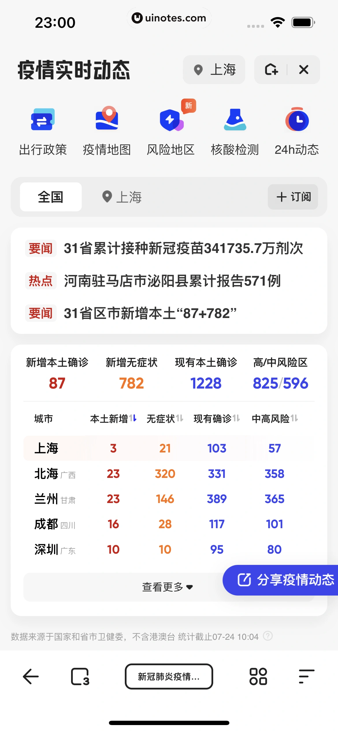 夸克 App 截图 310 - UI Notes