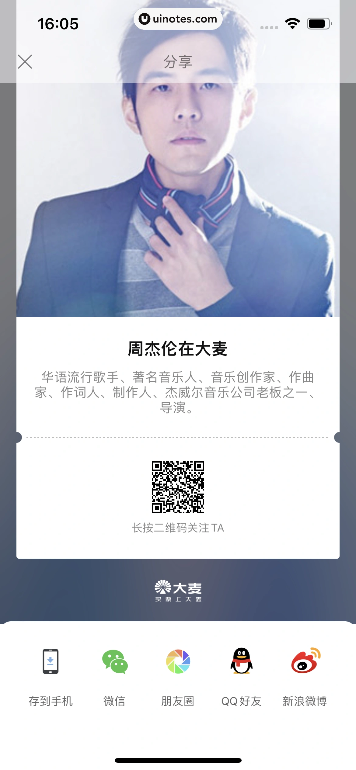 大麦 App 截图 069 - UI Notes