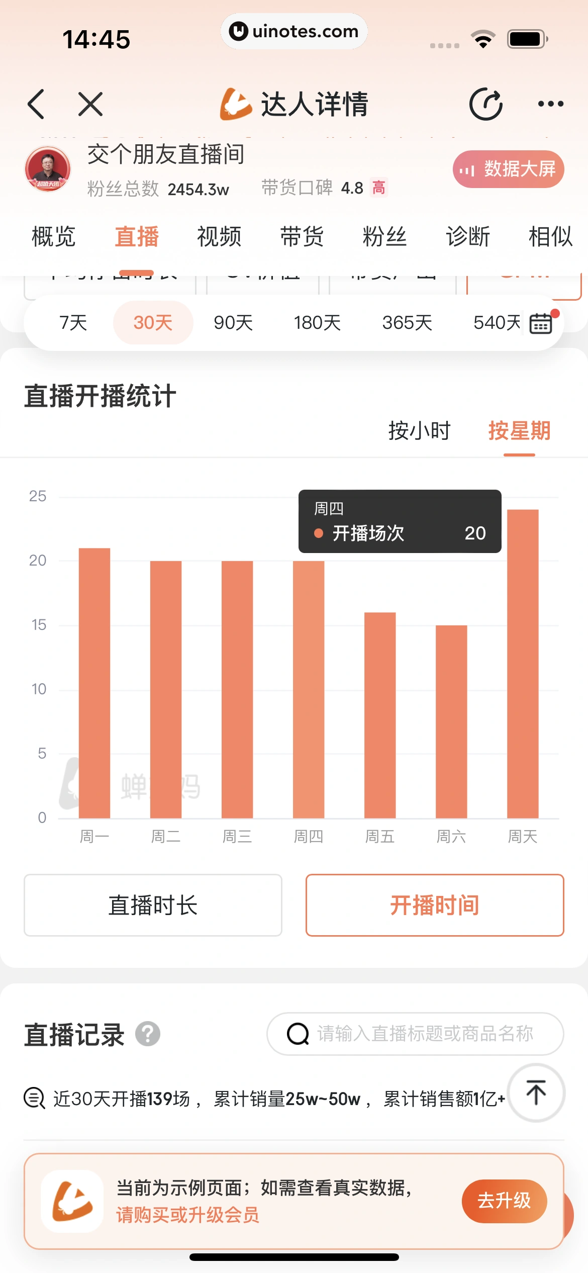 蝉妈妈 App 截图 180 - UI Notes
