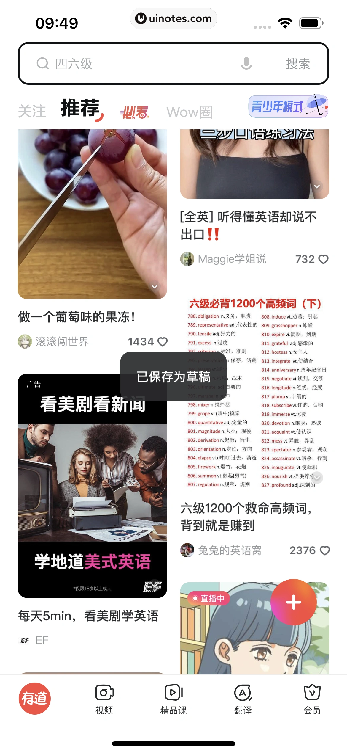 网易有道词典 App 截图 045 - UI Notes